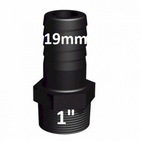 Raccord vissable male 25 mm vers 3/4" (PE19mm) tuyau