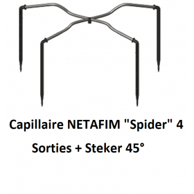 Waterspin NETAFIM 4 x druppelaar + Steker 45° TOP...
